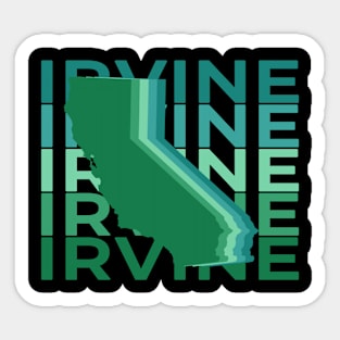 Irvine California Green Repeat Sticker